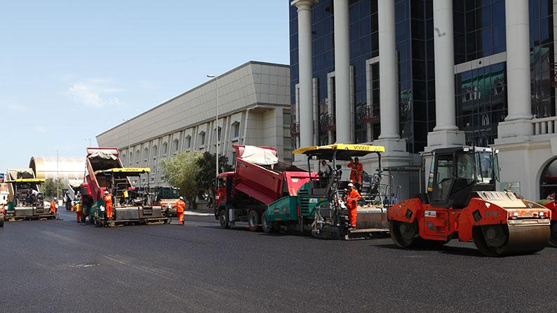 Repair of urban roads and streets in Baku city